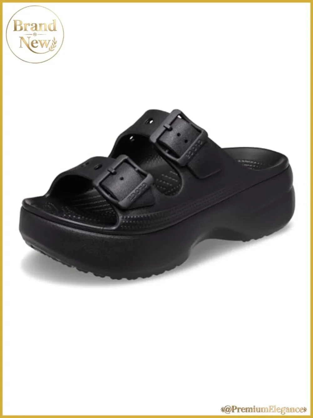 Crocs Classic Saturday Platform Sandals Adjustable Buckle Comfort